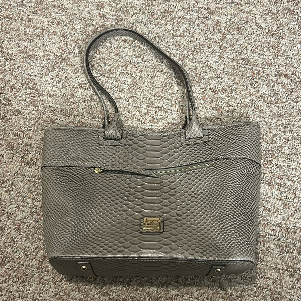 Dooney & Bourke leather snakeskin tote